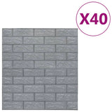 Vidaxl 3D fond d'écran auto-adhésif 40 st anthracite de couleur anthracite