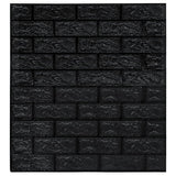 Vidaxl 3D fond d'écran auto-adhésif 10 st Brick Black