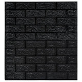 Vidaxl 3D fond d'écran auto-adhésif 40 st Brick Black