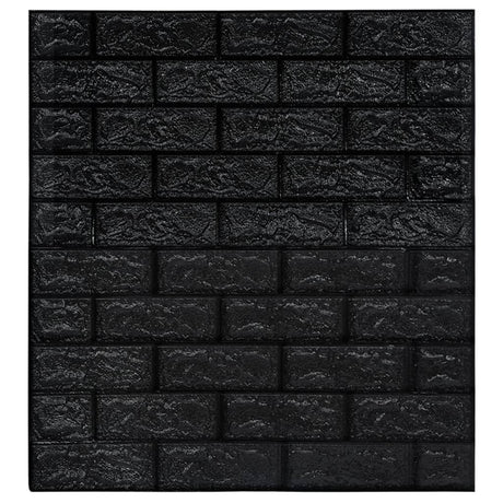 Vidaxl 3D fond d'écran auto-adhésif 40 st Brick Black