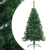 Vidaxl kunstkerstboom ze standardowym w połowie miną 120 cm pvc zielony