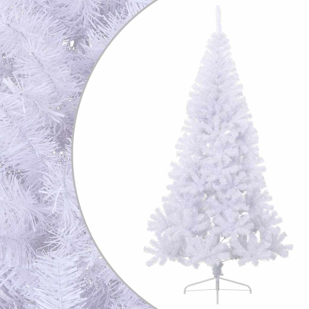 Vidaxl kunstkerstboom avec un demi-180 cm en PVC blanc