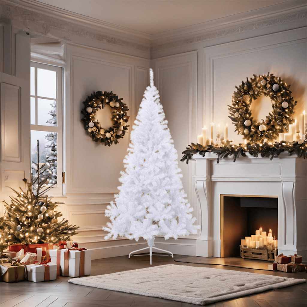 Vidaxl KunstkerStboom se standardní polovinou 180 cm PVC White