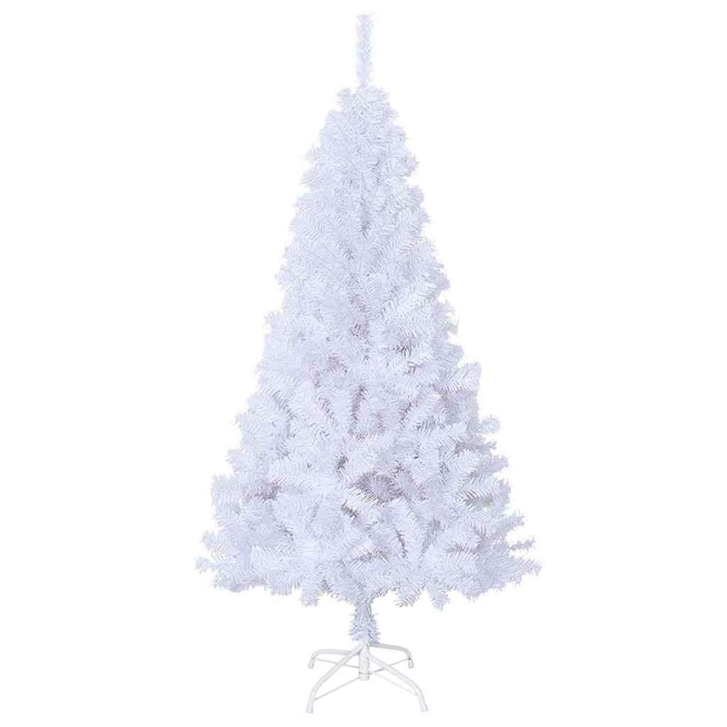 Vidaxl kunstkerstboom avec des branches épaisses 120 cm PVC blanc
