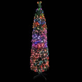 Vidaxl kunstkerstboom avec une fibre optique standard de 150 cm étroite
