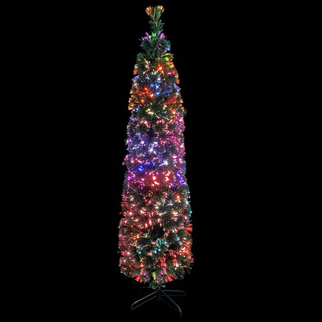 Vidaxl kunstkerstboom avec une fibre optique standard de 150 cm étroite
