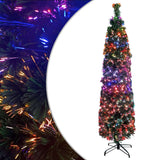 Vidaxl kunstkerstboom avec une fibre optique standard de 180 cm étroite