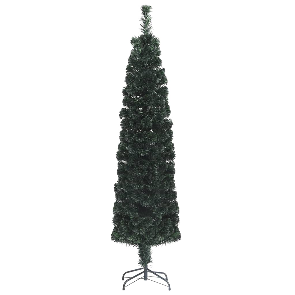 Vidaxl kunstkerstboom avec une fibre optique standard de 210 cm étroite