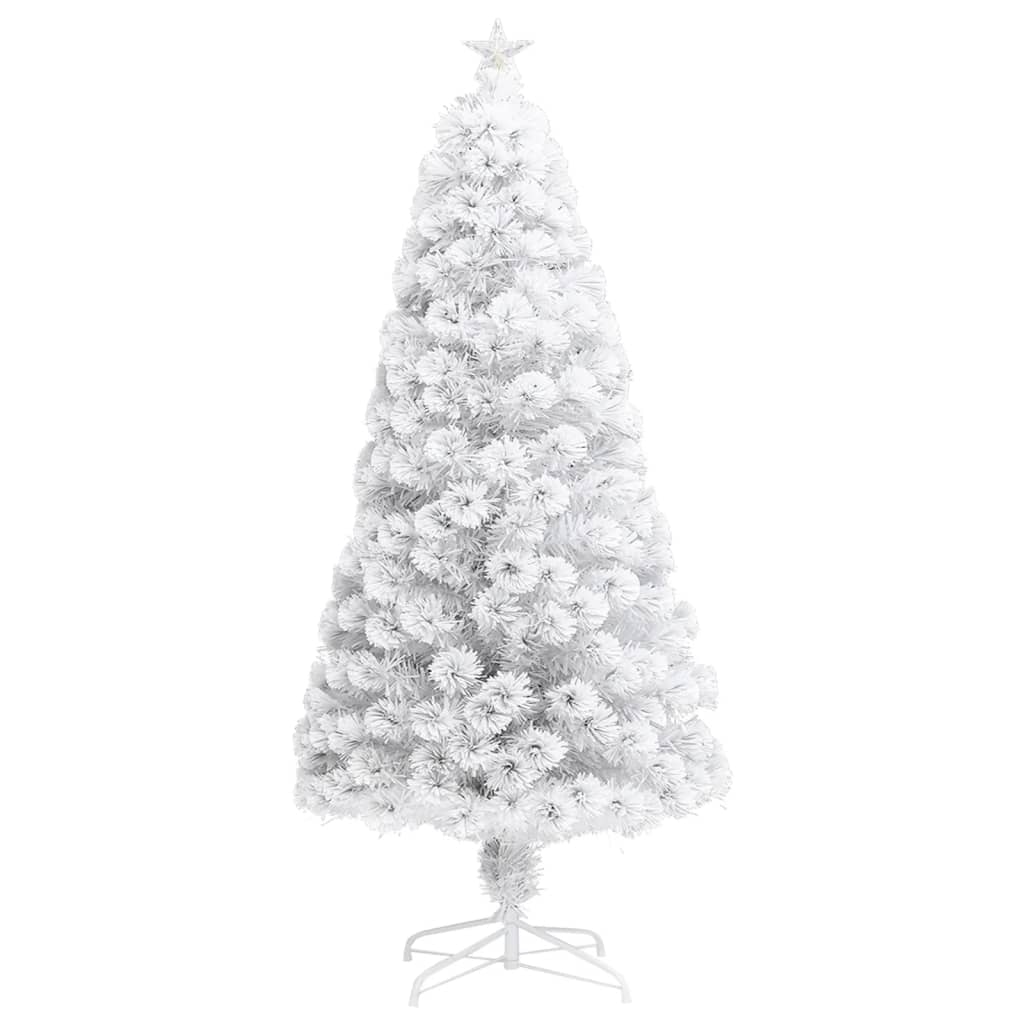 Vidaxl KunstkerStboom s osvětlením 120 cm vlákna Optic White