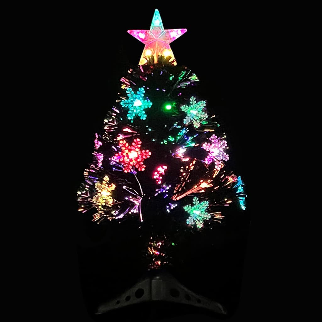 Vidaxl Christmas Tree s LED SNOW FLAKES 64 cm Optic Black