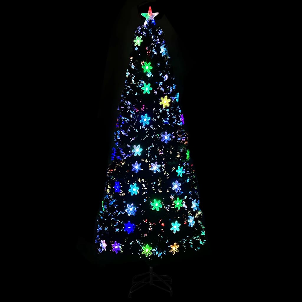 Vidaxl Christmas tree with LED snow flakes 240 cm fiber optic black