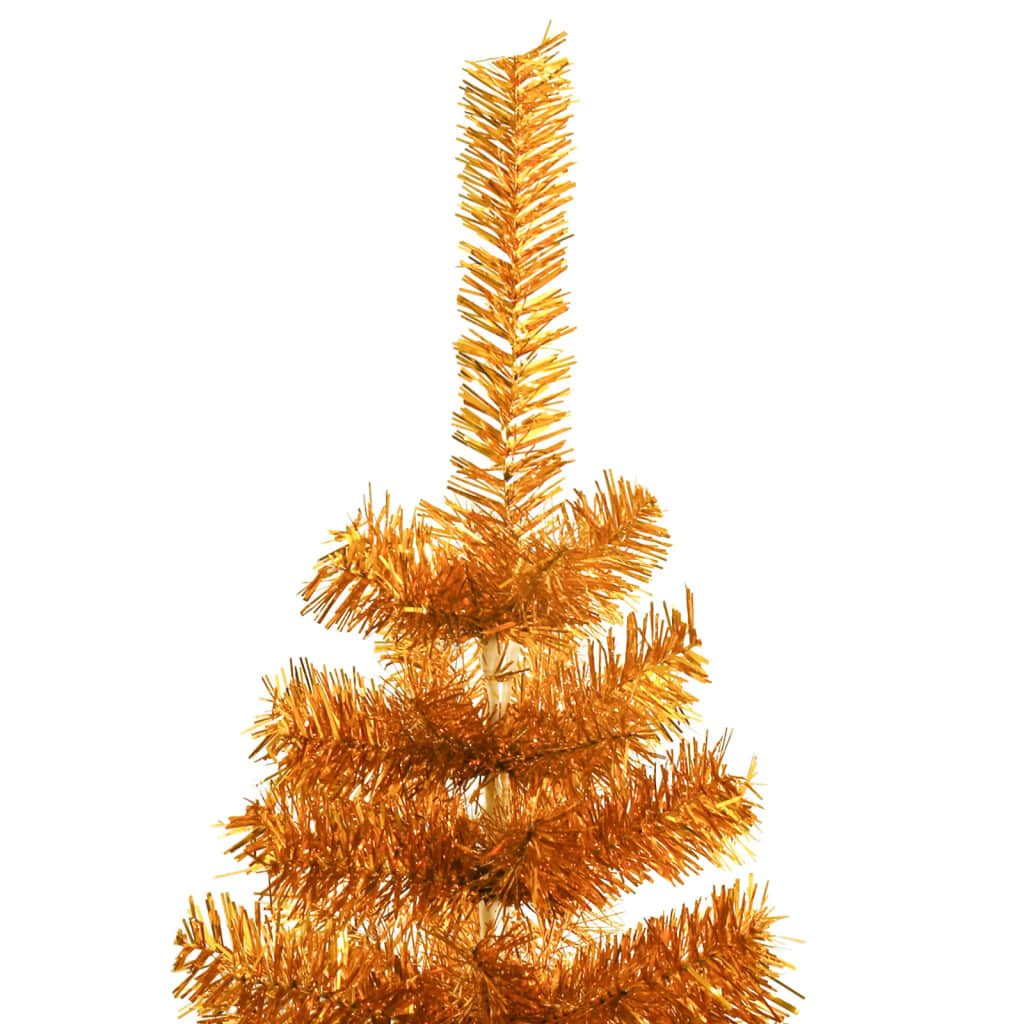 Vidaxl kunstkerstboom avec un capuchon standard de 120 cm en or couleur