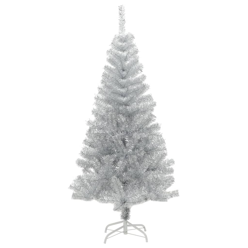 Vidaxl kunstkerstboom avec un capuchon standard de 120 cm en argent coloré