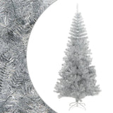 Vidaxl kunstkerstboom avec un capuchon standard de 240 cm en argent coloré