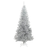 Vidaxl kunstkerstboom avec un capuchon standard de 240 cm en argent coloré