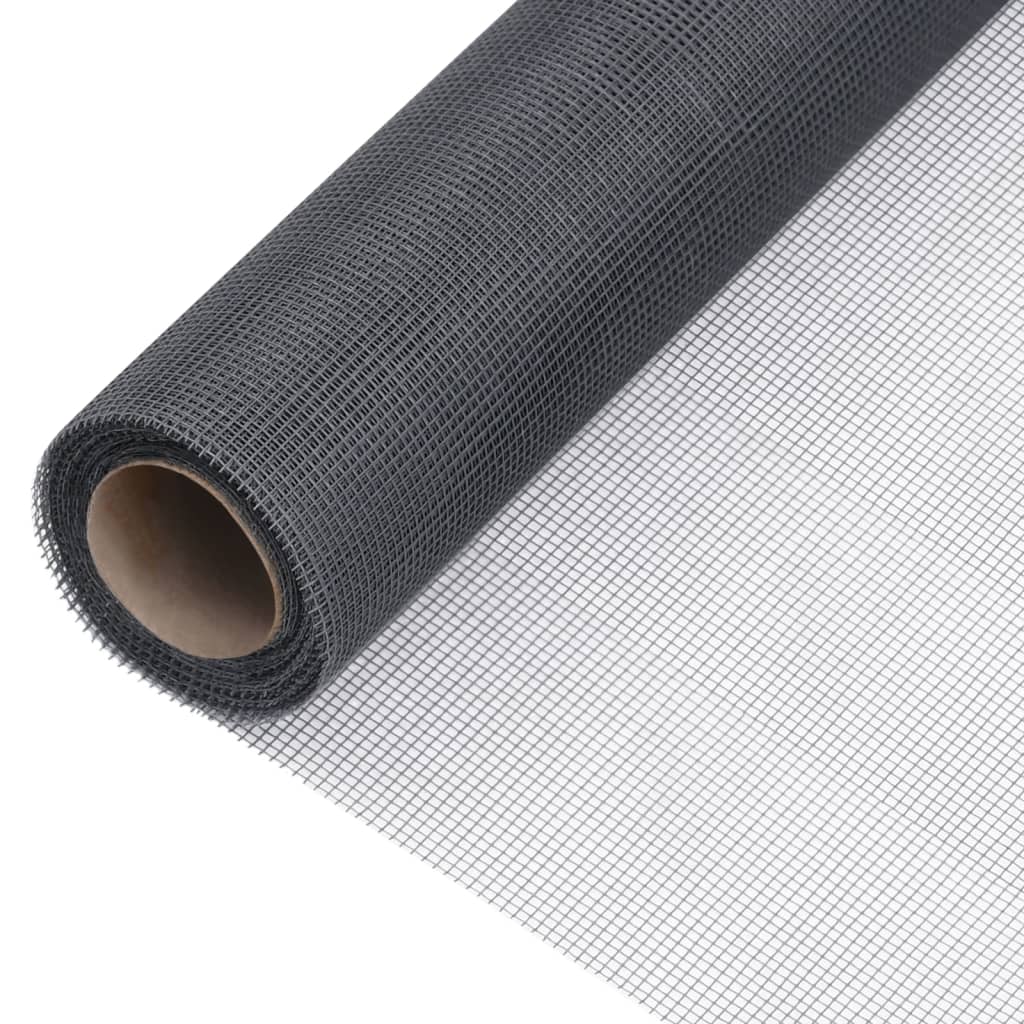 VIDAXL MESH 60x1000 cm Fasergrau grau