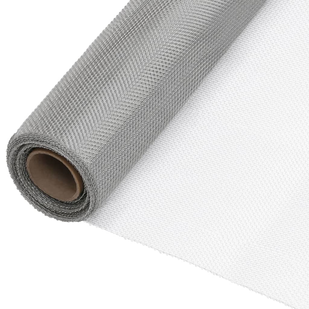 Vidaxl Mesh 80x1000 cm en acier inoxydable en argent coloré