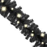 Vidaxl Garland de Noël avec lumières LED 5 m noir