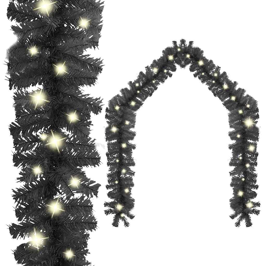Vidaxl Garland de Noël avec lumières LED 20 m noir