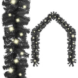 Vidaxl Garland de Noël avec lumières LED 20 m noir