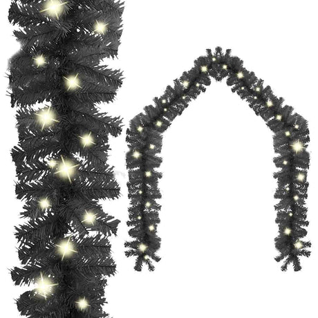 Vidaxl Garland de Noël avec lumières LED 20 m noir