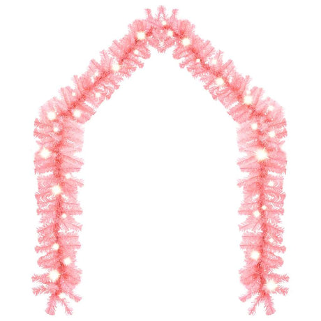 Vidaxl Garland de Noël avec lumières LED 10 m rose