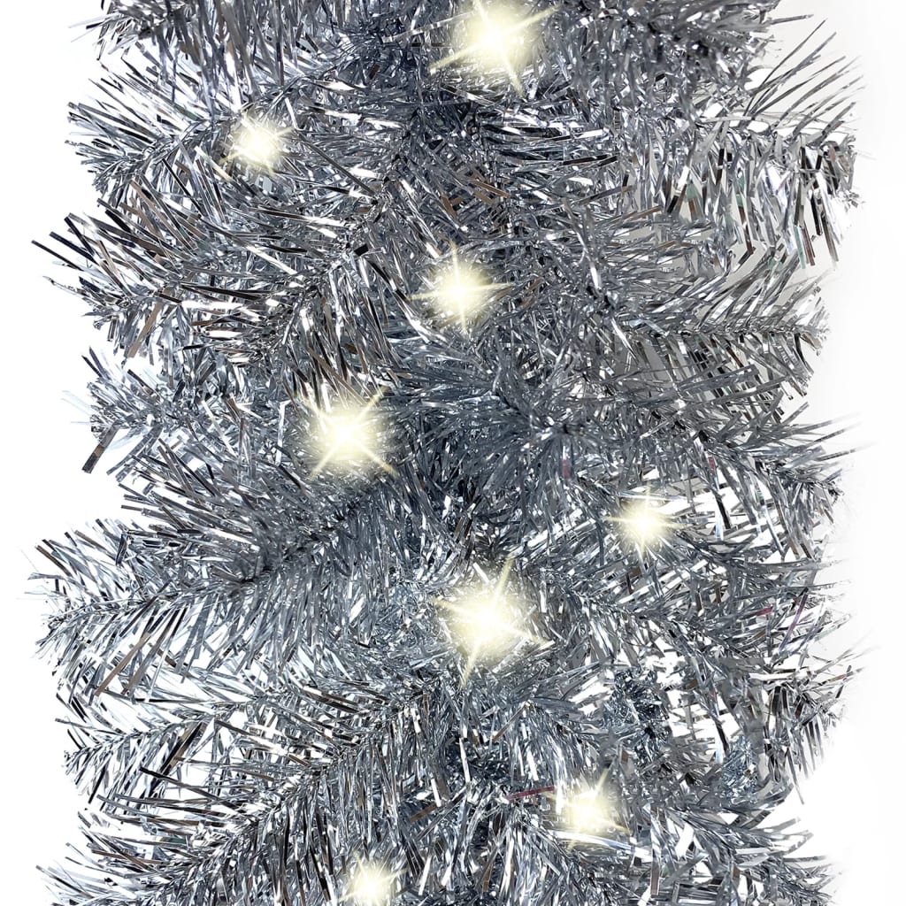 Vidaxl Garland de Noël avec lumières LED 20 m couleurs argentées