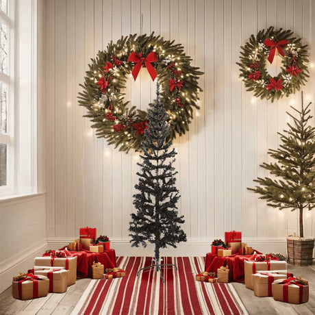 Vidaxl Trear de Noël étroit 150 cm noir