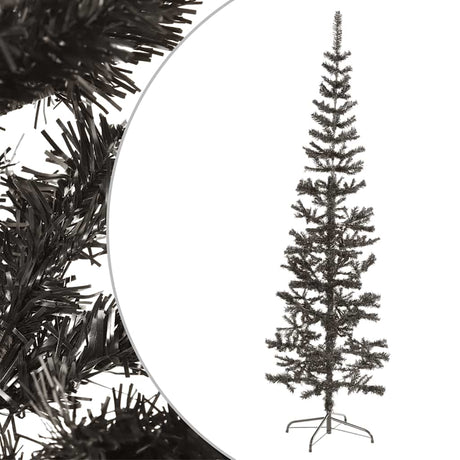 Vidaxl Treeur de Noël étroit 240 cm noir