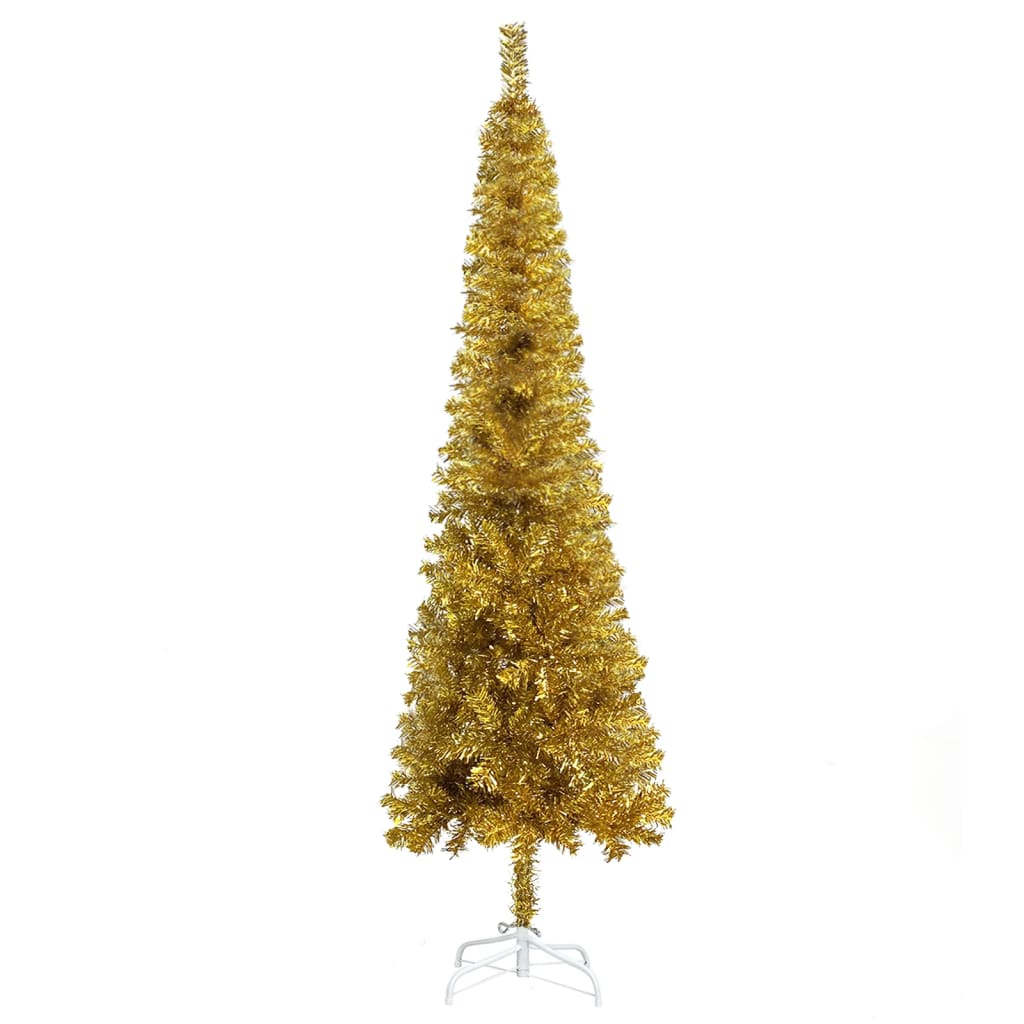 Vidaxl Christmas Trear étroit 210 cm de couleur or
