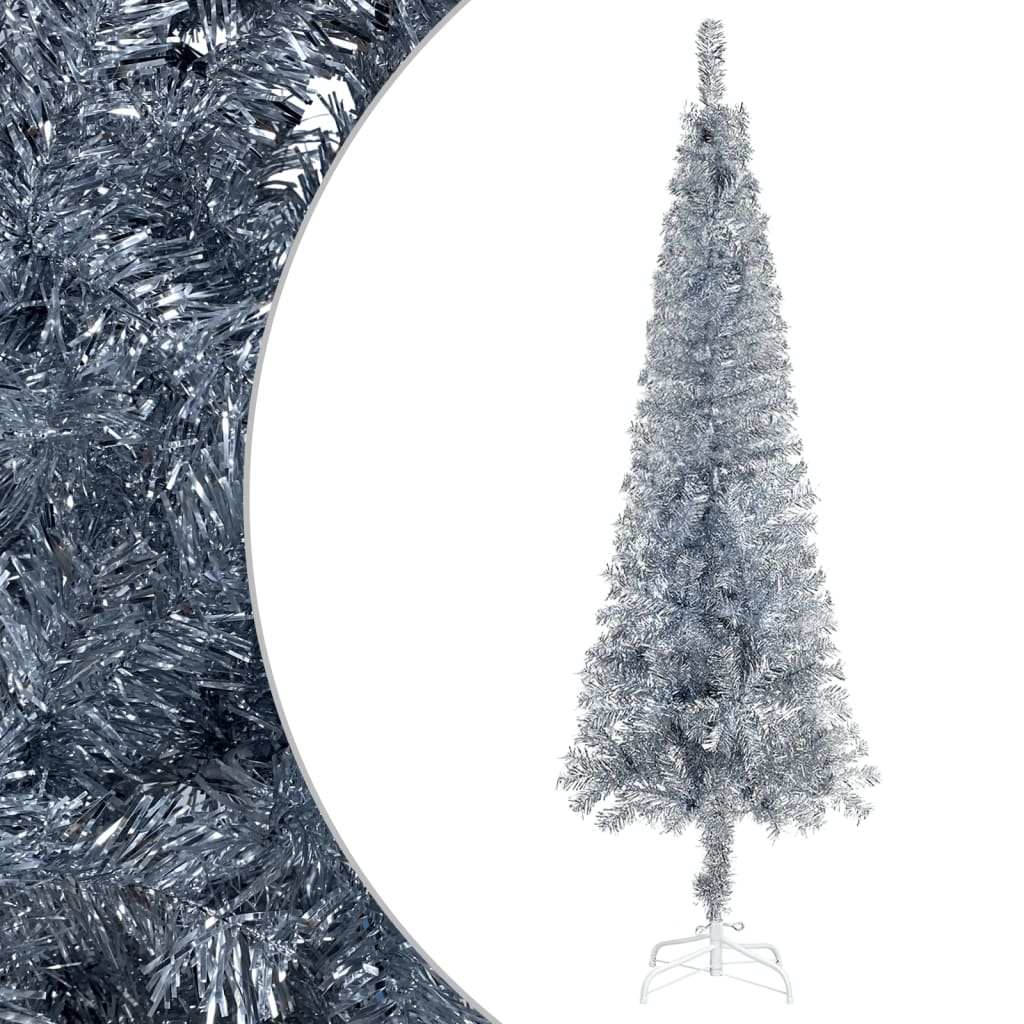 Vidaxl Christmas Trear étroit 180 cm en argent couleur