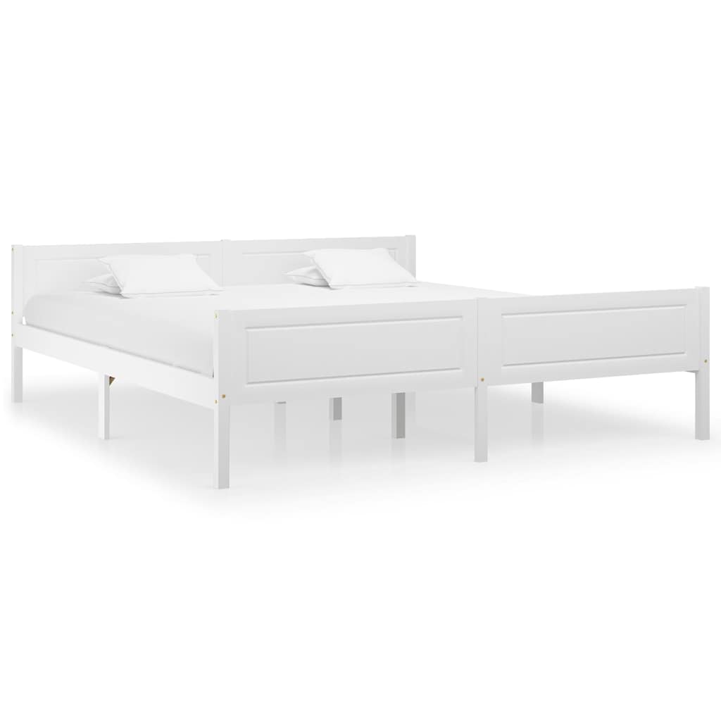 Vidaxl bedframe massief grenenhout wit 180x200 cm