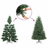 Vidaxl Kunstkerstboom Hoek 210 cm PVC vert