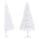 VidaXL Coin de sapin de Noël artificiel 180 cm PVC blanc