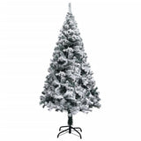 Vidaxl kunstkerstboom avec neige 120 cm vert