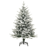 Vidaxl kunstkerstboom avec neige 120 cm en PVC et vert PE