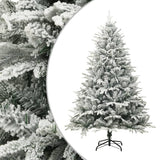Vidaxl Kunstkerstboom avec des flocons de neige 150 cm en PVC et Green PE