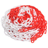 Vidaxl Safety chain Ø 6 mm 100 m plastic red and white