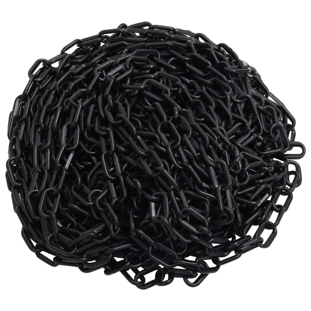 Chaîne de sécurité vidaxl Ø 4 mm 100 m plastique noir