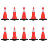 Cônes de circulation Vidaxl avec une base lourde 10 PC reflétant 50 cm