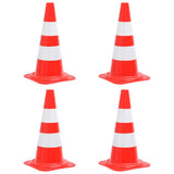 Vidaxl Cônes de trafic 4 St reflétant 50 cm rouges et blancs