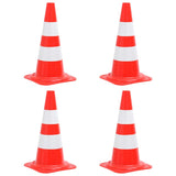 Vidaxl Cônes de trafic 4 St reflétant 50 cm rouges et blancs