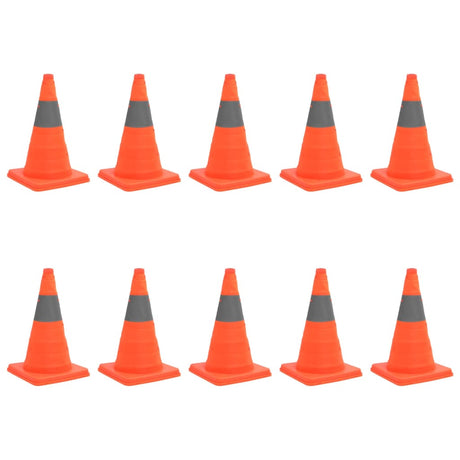 Vidaxl Cône de trafic pop-up 10 pcs 42 cm
