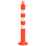 Pôles de trafic vidaxl avec chaîne 10 pcs 75 cm PE