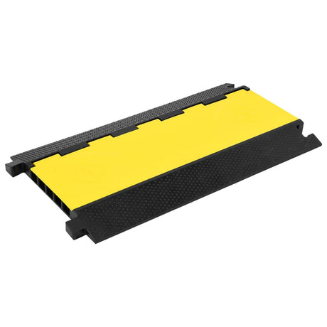 Seuil de protecteur de câble Vidaxl avec 5 tunnels 90 cm Rubber