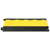 Seuil de protecteur de câble Vidaxl avec 5 tunnels 90 cm Rubber