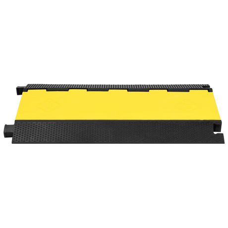 Seuil de protecteur de câble Vidaxl avec 5 tunnels 90 cm Rubber