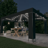 Vidaxl Arbor med LED -lys krans 3x4 m Antracittfarget