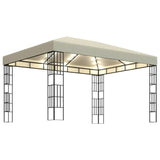 Arbor Vidaxl con guirnalda de luz LED de 3x4 m de color crema