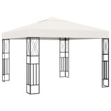 Tonnelle Vidaxx avec guirlande lumineuse LED 3x3 m en tissu couleur crème